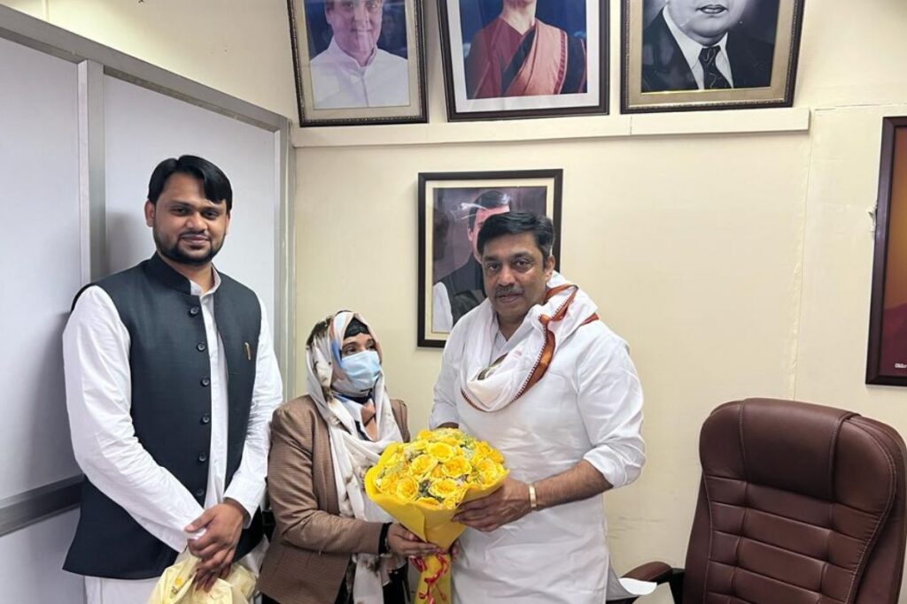 Dr. Mohammed Shoaib met with Rajya Lilotia, Chairman of the SC, ST, and OBC Cell of the Indian National Congress