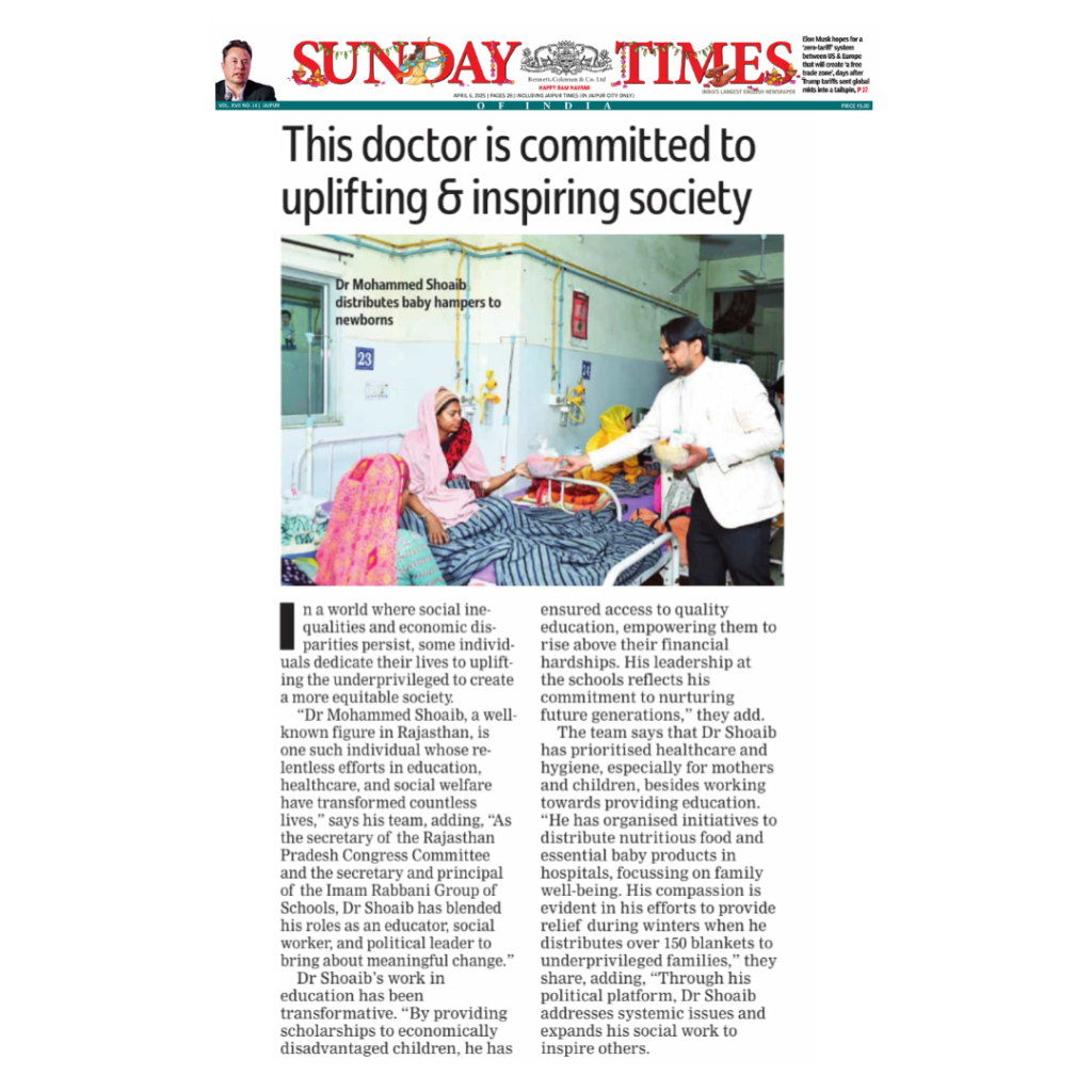 Dr Mohammed Shoaib Social Work The Times Of India